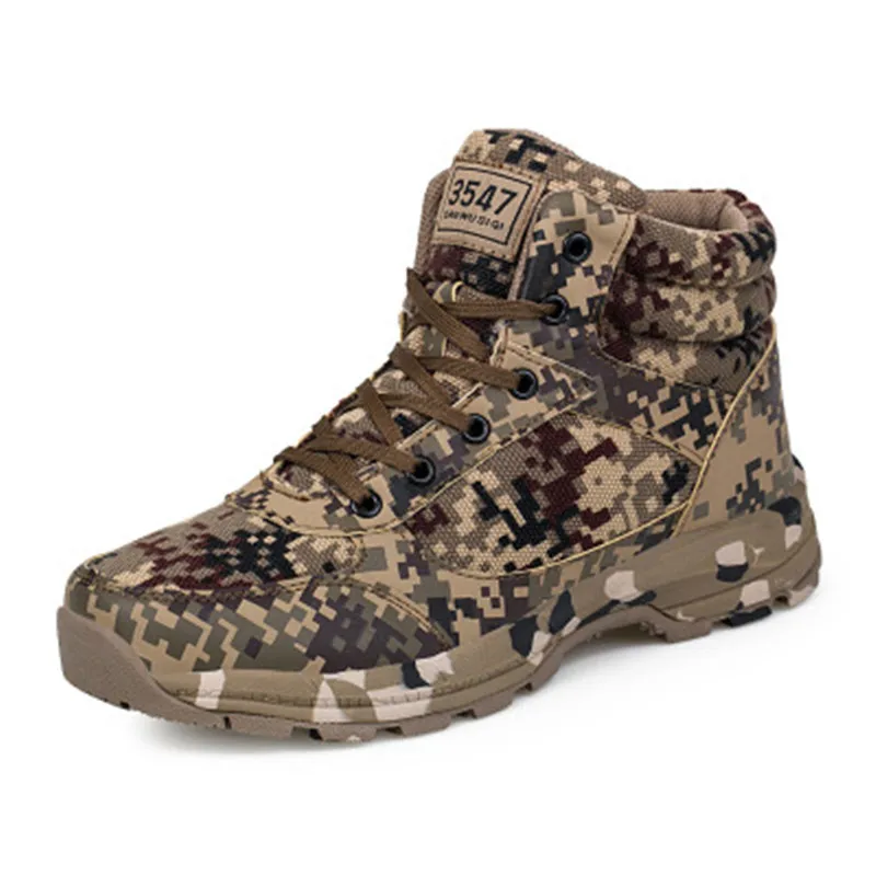 Осенние военные ботинки; мужские армейские ботинки; мужские Ботильоны; зимние ботинки для мальчиков; теплая Нескользящая рабочая обувь на плоской платформе размера плюс