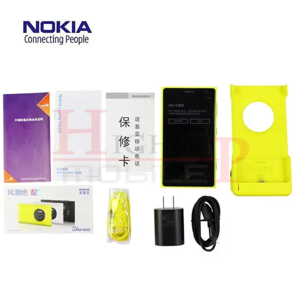 Подарок бесплатно! Оригинальный мобильный телефон Nokia Lumia 1020 разблокированный