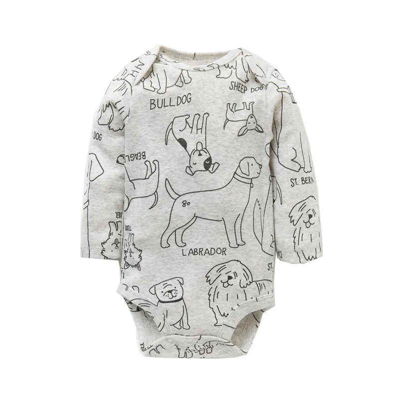 Популярная одежда для малышей высококачественные боди для новорожденных и цельный комбинезон с длинными рукавами для малышей, одежда для маленьких мальчиков и девочек