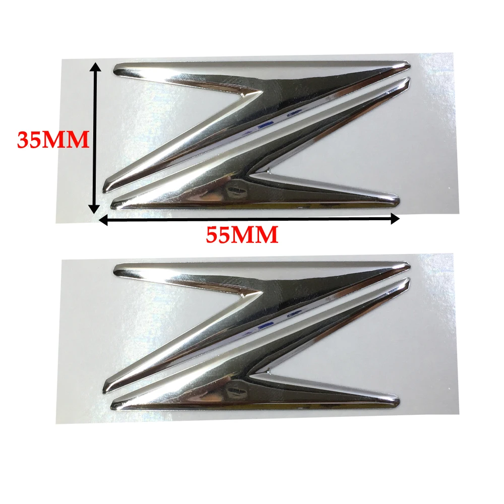 

CHROME MOTORCYCLE EMBLEM BADGE DECAL 3D TANK WHEEL LOGO "Z" STICKER FOR KAWASAKI