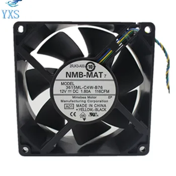 

3615ML-C4W-B76 DC 12V 1.8A 9038 9CM 90*90*38mm 4 Wires Computer Cooling Fan For Power Edge T610