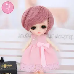 Парик для куклы BJD L12 # Бесплатная доставка размер 9 см 1/12 высокой температуры парик короткие волосы bjd sd кукла парики в красоты волос младенца