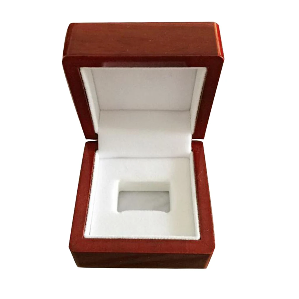 MagiDeal мини, для вина красный 65x65x50 мм деревянная шкатулка для ювелирных изделий для Первенства кольцо Спортивная Коллекция вентилятора