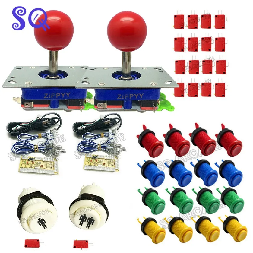 XCSOURCE 12pcs Push Buttons 12x24mm Arcade DIY Parts Bundles Kit 6-Color Buttons for Raspberry Pi MAME Jamma Game AC803