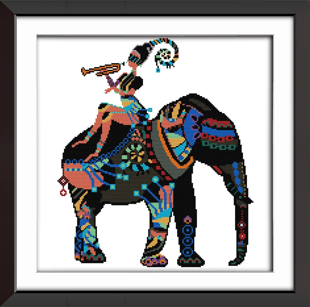 

Elephent cross stitch kit animal18ct 14ct 11ct count print stitching embroidery DIY handmade needlework plus