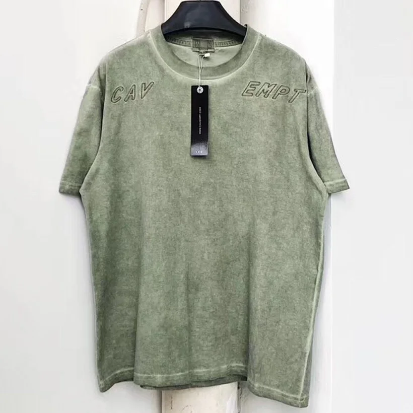 

Solid T Shirt CE Cav Empt Men Women T-shirt Tie Dyeing Red Green High Quality Casual Summer Tees Cav Empt Tshirts