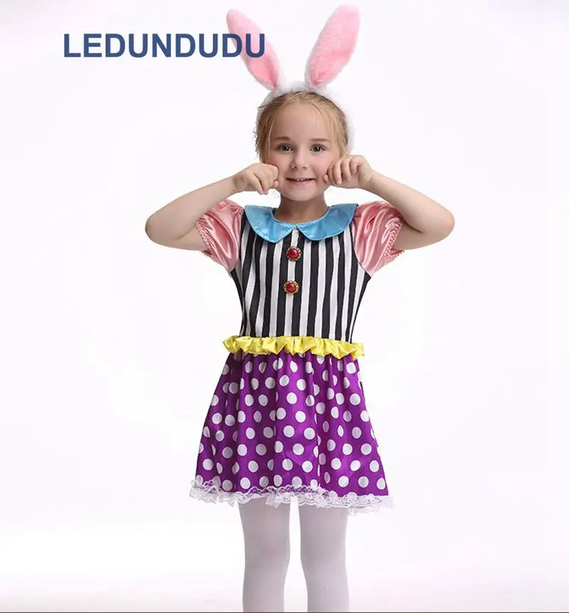 Bunny Girl Cosplay Costumes For Children Cute Rabbit Girl Dress Kids Halloween Party Fancy Suit  (2)