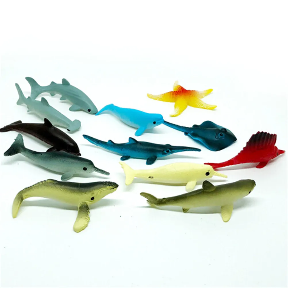 

5Pcs/Set Plastic Sea Marine Animal Figures Sea Life Shark Whale Crab Kids Toy Fish Miniature Ocean Creatures Wholesale