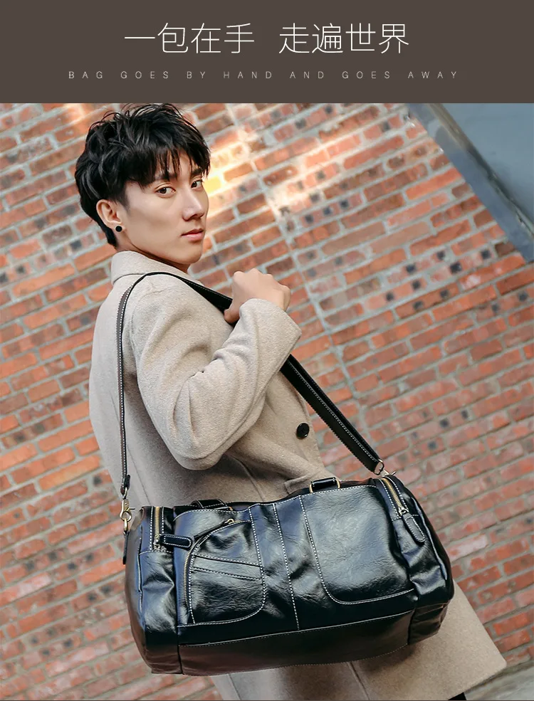 2019 Новая корейская модная мужская Сумка хорошего качества из искусственной кожи мужские дорожные сумки удобная повседневная мужская