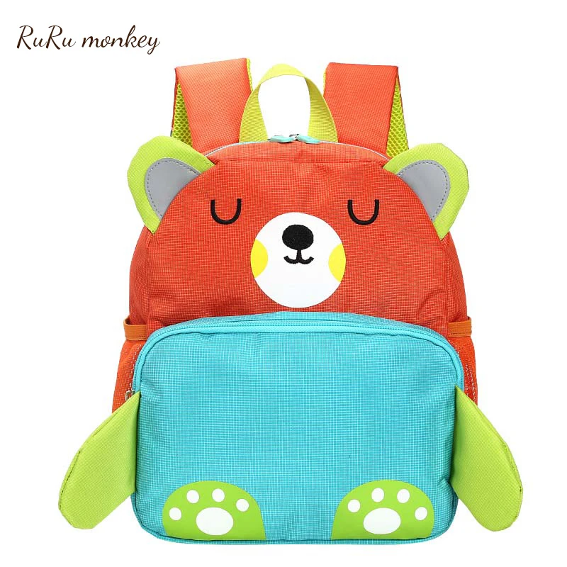 

RURU monkey 3D Cute Bear Mini Backpack Kindergarten School Bags Infantis Children Cartoon Bags For Baby Gift Mochilas Escolares