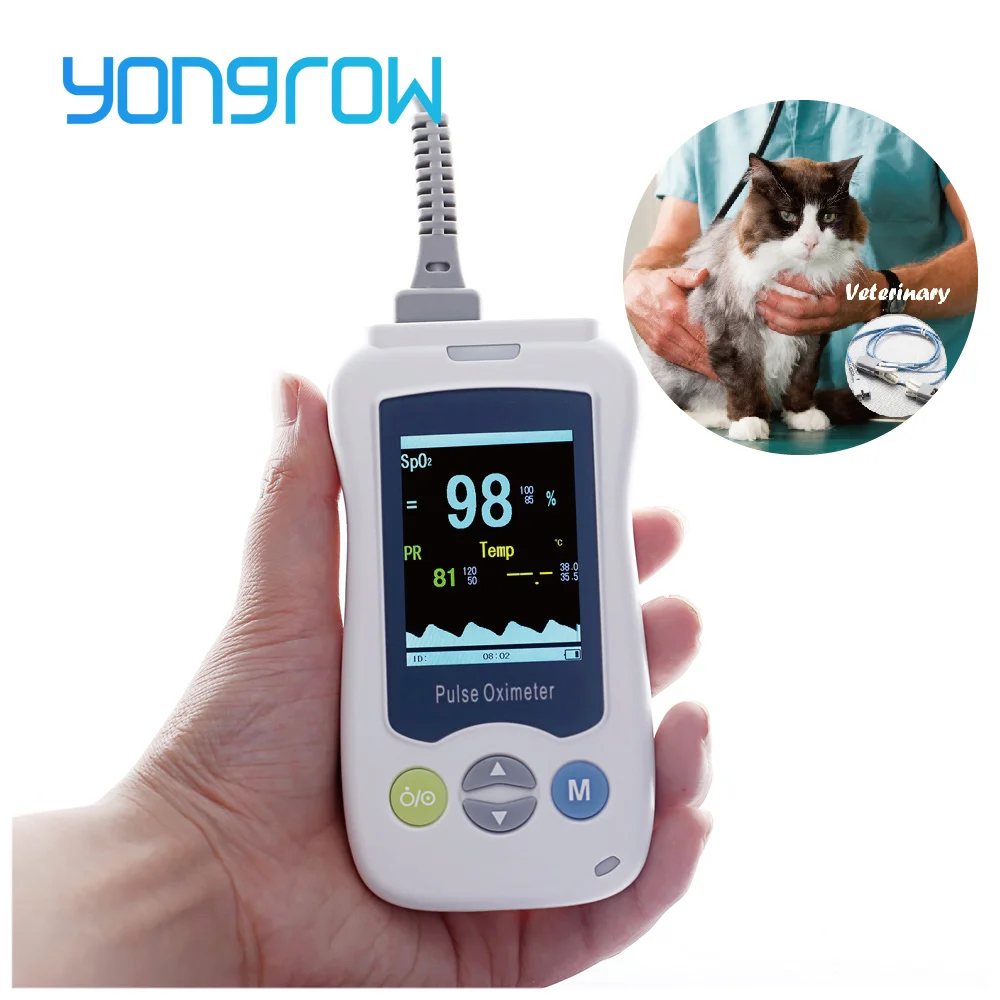 Yongrow Veterinary Handheld Pulse Oximeter Medical Portable Handheld