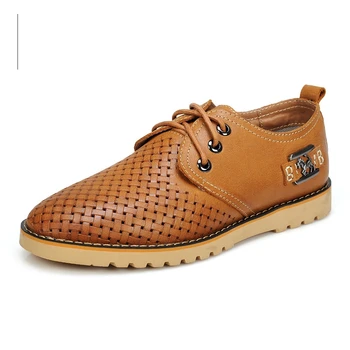 

Nice Leather Men Shoes Vintage Shoes Business Formal Brogue Round Toe Men Mocassins Comfortable Breathable Flat Shoes 8128
