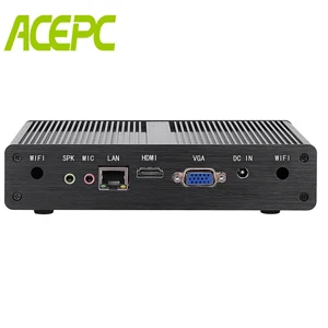 Мини-ПК без вентилятора Celeron J1900 J1800 Windows 10 Linux HTPC 2* LAN 2* COM двухъядерный мини промышленный компьютер HDMI 2* RJ45 USB3.0 VGA