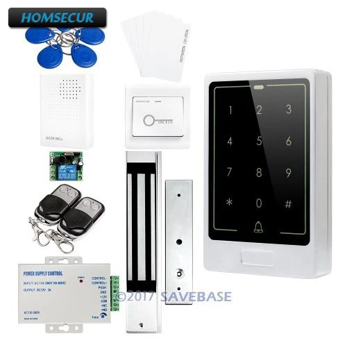 

HOMSECUR Waterproof Touch Keypad ID Access Control System+Waterproof 180KG Magnetic Lock