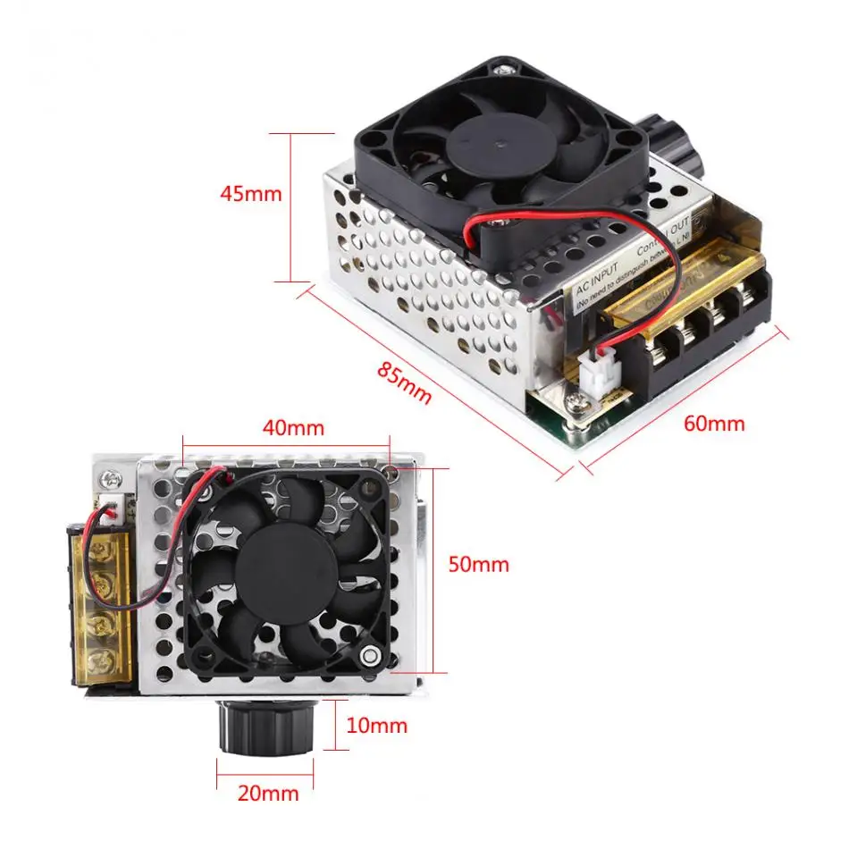 AC 220V 4000W SCR электрический регулятор напряжения диммер регулятор температуры двигателя с вентилятором высокое качество