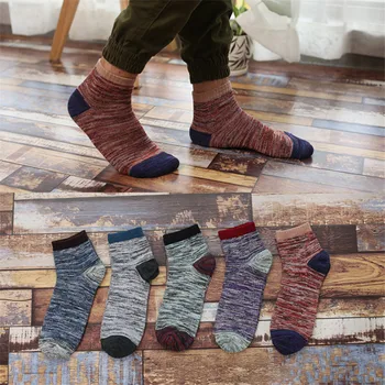 

Man Socks Summer Combed Cotton Breathable Short Business Men/Women Socks Harajuku Thick lines Socken Formal 5Pairs