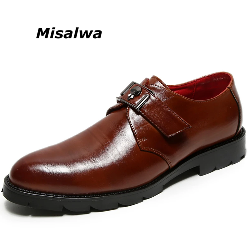 

Misalwa Business Dess Shoes Men's British Retro Casual Shoes Korean Trend Men's Pointed Shoes Fashion Men's Leather Shoes