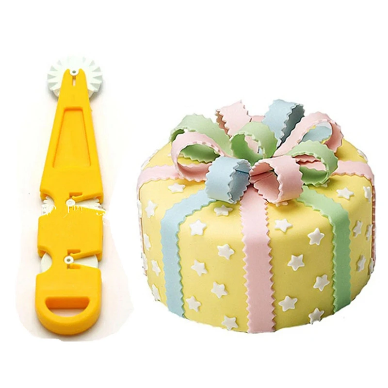 Hot 4PCS/Set Cake Fondant Embosser 3Wheels Pastry Baking Tools Sugar Craft Fondant Decorating