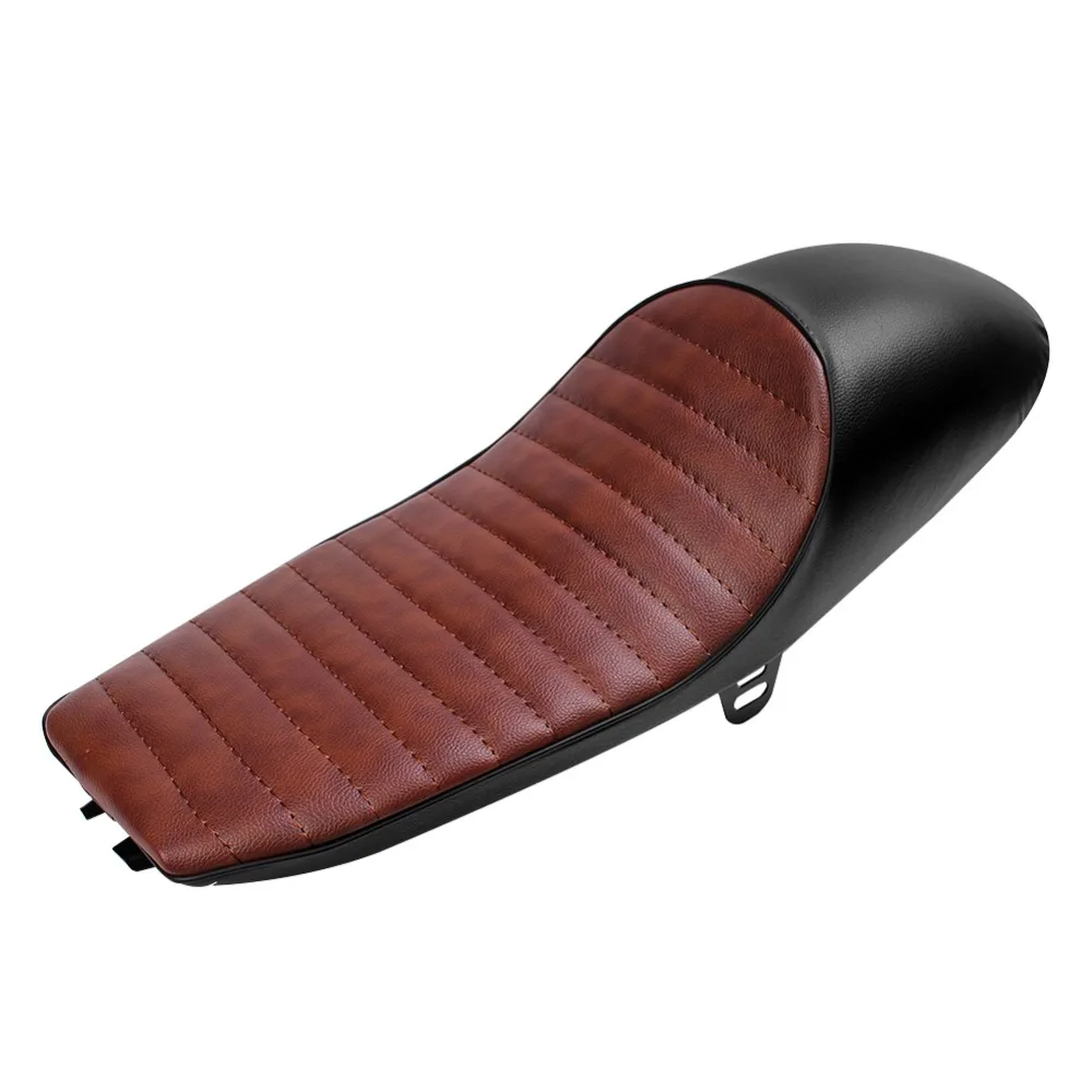 

Brown Hump Brat Seat Cafe Racer Vintage Cushion Saddle For Honda CB Yamaha SR