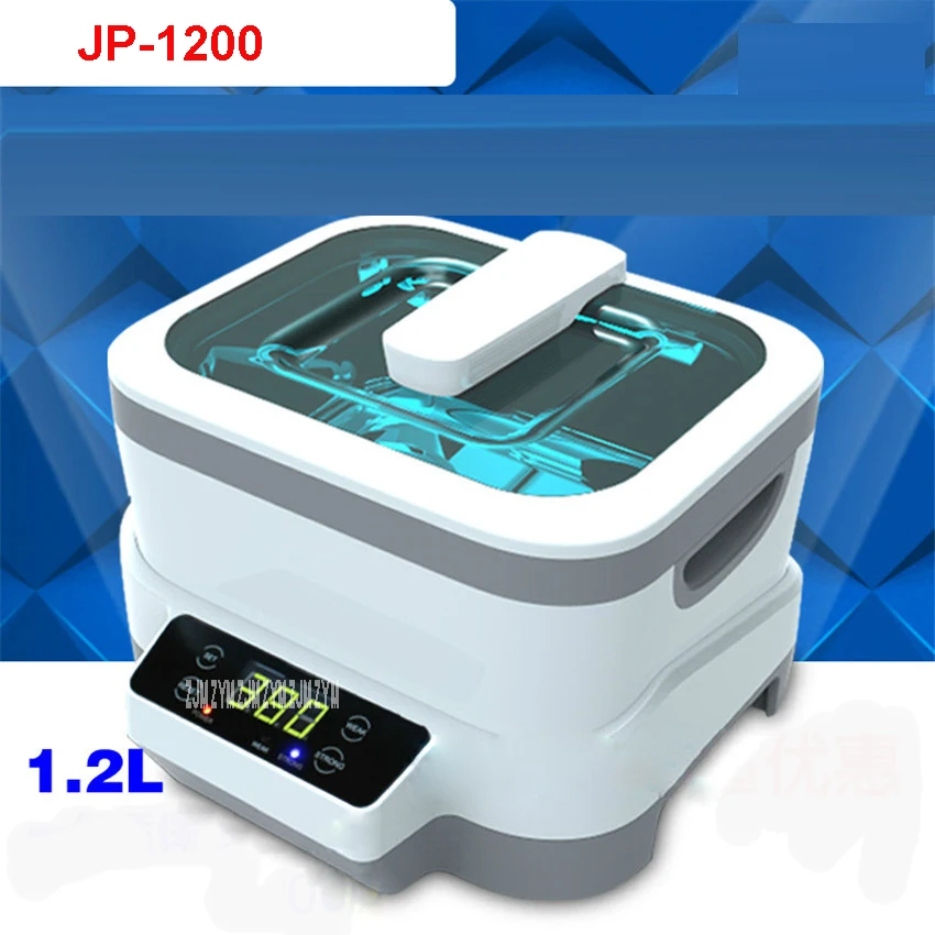 

JP-1200 Digital Ultrasonic Cleaner Baskets Jewelery Watches Dental 1.2L 35W 70W Ultrasound Ultrasound Vegetable Cleaner110V/220V
