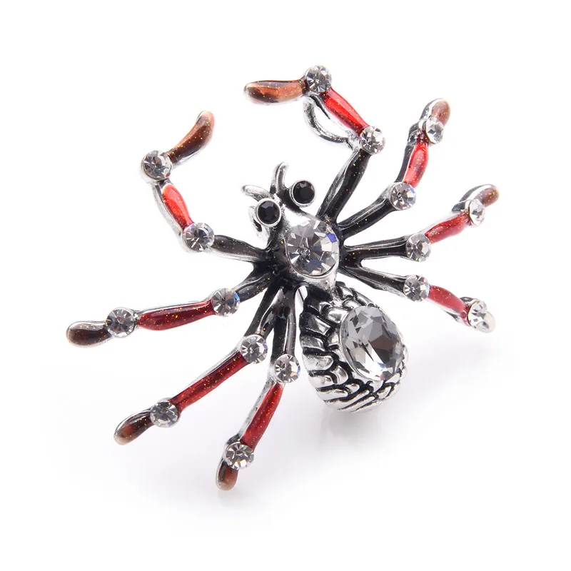 

Wuli&baby Classic Rhinestone Spider Brooches For Women And Men Alloy Vintage Insects Brooch Pins Christmas Gifts