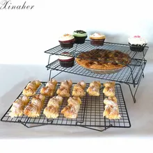 XINAHER 3 слоя Штабелируемая охлаждающая стойка металлический торт печенье выпечка хлеб охлаждающая стойка сетка мат Держатель воздухоохладитель для приготовления пищи
