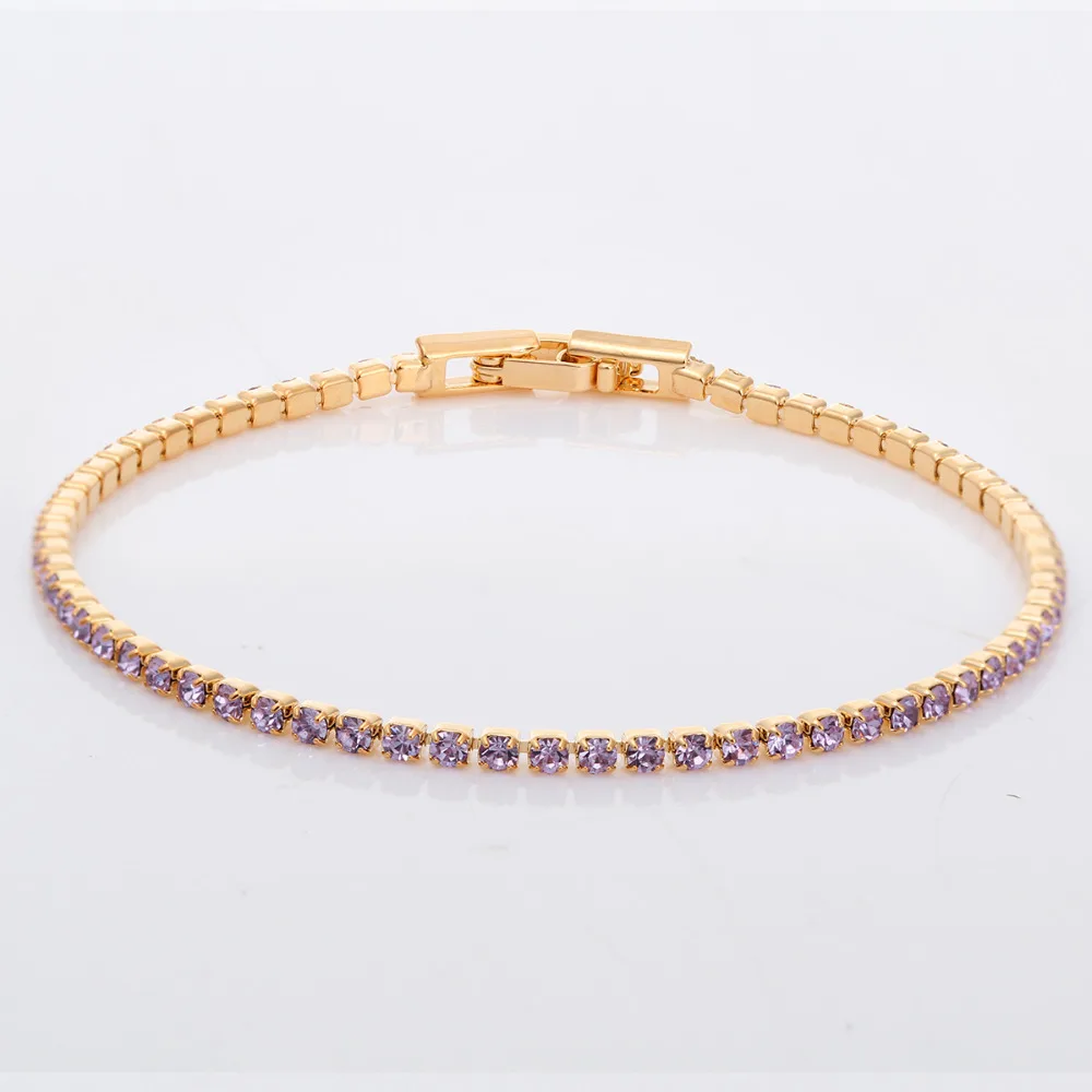 6 цветов золотого цвета Кластерные стразы кристаллы тонкие крошечные теннисные цепи браслеты ювелирные изделия для женщин девушек Pulseira feminina