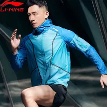 Li-Ning, Мужская ветровка для бега, легкая, дышащий, светильник, Тренч, Стандартная посадка,, нейлоновая подкладка, спортивное пальто AFDP119 MWF394