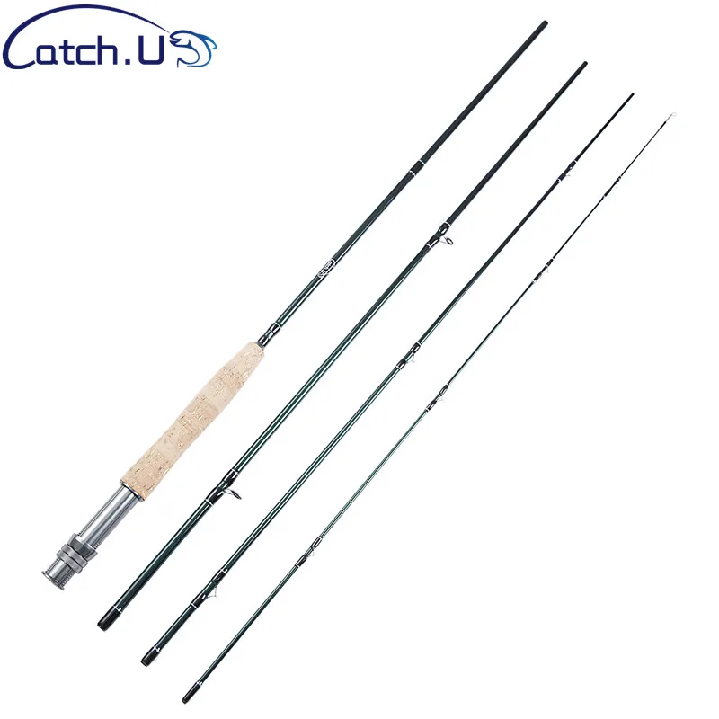 

Catch.u Fly Fishing Rod Carbon Spinning 9FT 2.7M 4 Section 107g / 3.8oz Fly Fishing Rods 9FT Fishing Rods