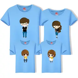 Семья Соответствующий Наряд 9 видов цветов футболка для мамы, папы и ребенка; летний топ для мужчин и женщин для мальчиков и девочек