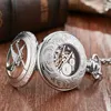 Retro Vintage Hollow The Hunger Games Mockingjay Mockingbird Quartz Pocket Watch Necklace Chain Fashion Silver relogio de bolso ► Photo 3/3