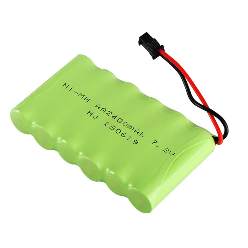 7,2 V 2400mAh перезаряжаемый никель-металл-гидридный аккумулятор, сменный аккумулятор 6* AA для дистанционного управления, электрические игрушки, автомобили, лодки, освещение