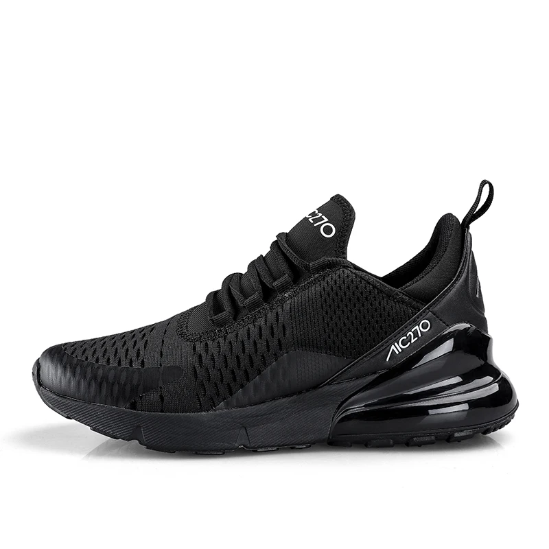 Мужская Спортивная обувь, брендовые кроссовки для бега, дышащие, zapatillas hombre Deportiva 270, Высококачественная Мужская обувь, кроссовки для тренировок - Цвет: G38 All Black