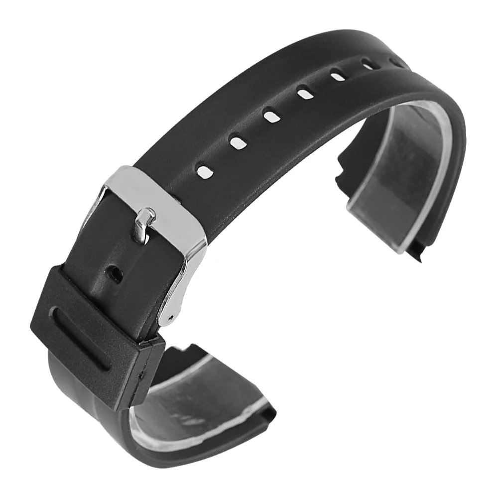 

22 mm Width Black Rubber High Quality Wrist Band Comfortable Waterproof Watch Straps Replacements