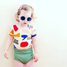 Новые модные стильные летние полосатые шорты-памперсы для маленьких девочек и мальчиков, шаровары для младенцев, детские трусики хлопковые пляжные шорты