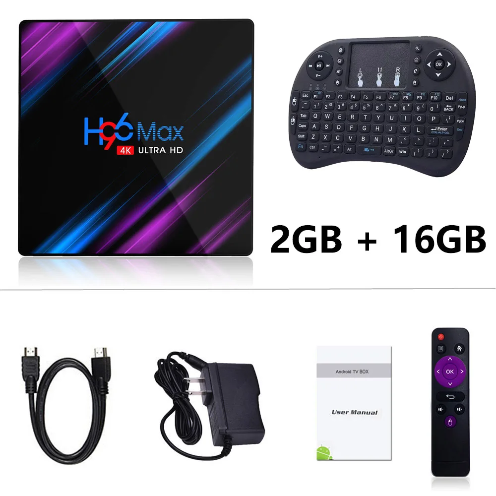 2GB 16GB I8-B LEMFO H96 Max Smart tv Box Android 9,0 RK3318 4 ГБ 32 ГБ 64 Гб 4K HDR 2,4G и 5G Wifi BT4.0 USB 3,0 Airplay Goole Play телеприставка - Цвет: 2GB 16GB I8-B