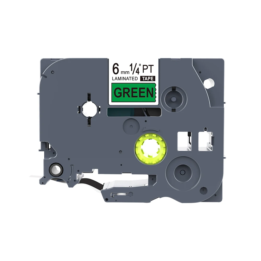 1 шт. 6 мм черная на прозрачной TZe-111 TZ2-111 лента этикеток совместима с принтерами этикеток Brother P-Touch PT200/1000 D210 H110 E110 PUTY - Цвет: Black-Green