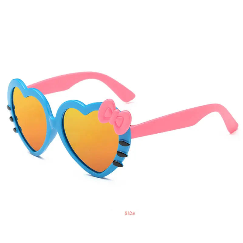 Aliensoce детские очки, «любящее сердце» для девочек, солнцезащитные очки, летние, UV400 Пластик Детские солнечные очки для девочек