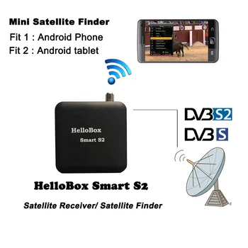 

Phone Satellite Finder Hellobox Smart S2 DVB S2 Satellite Receiver Play On Android Phone/PC Tablet Receiver DVBPlayer DVBFinder