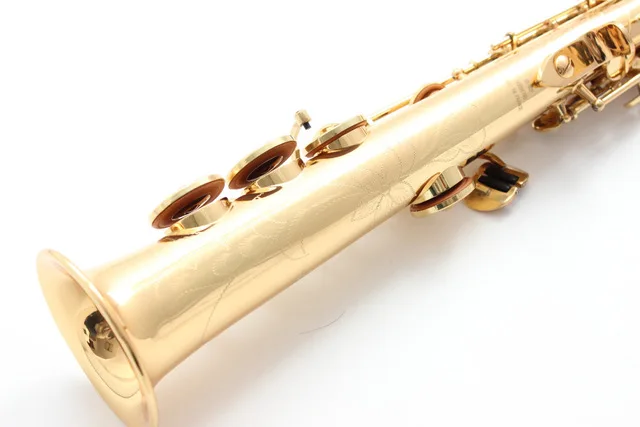 

OEM L&K Golden straight Gold saxophone soprano B sax Gold Lacquer France super action series 80 II soprano saxophone
