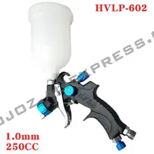 Черный мини-спрей для ремонта пистолет гравитационный корм с 250cc чашкой, 1,0 мм Размер hvlp пистолет-распылитель