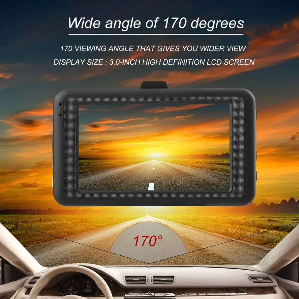 Blackview 3.0 inch LCD Dash Camera Video Car DVR Recorder Full 1080P HD G-Sensor 32GB Motion Detector Cycle Recording