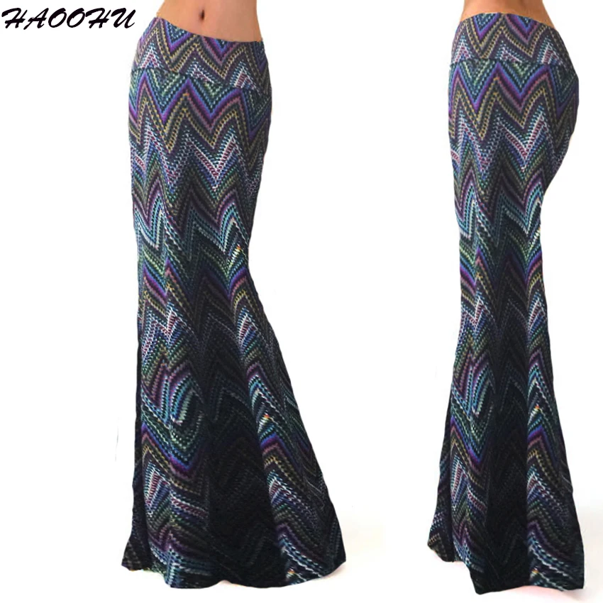 

2016 Women Summer New Casual Fashion Elegant Loose High Waist Boho Maxi Long Beach Party Skirt 94242