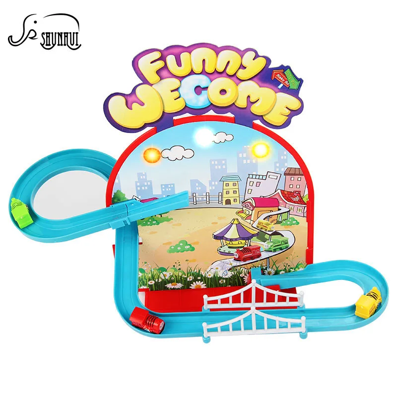 

Miraculous Magnetic Track Electric Railway Kids Toy Mini Lighting Train Bend Flex Assembly Orbit Toys Xmas Gift for Children