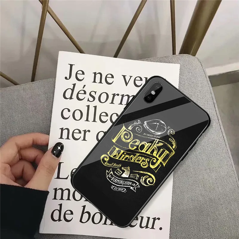 GYKZ Peaky Blinders ТВ серия чехол для телефона для iPhone 6 6s XS MAX XR X 7 8 Plus роскошный закаленное стекло задняя крышка Жесткий гладкий Чехол - Цвет: Style 6