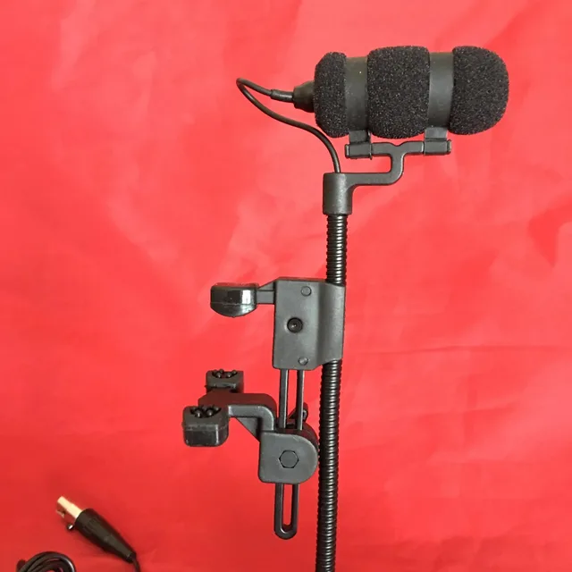 MU100 Microphone+M100V Violin Clip+XLR Phantom Power Adaptor Condenser Instrument Microphone for Violin Wind Instruments 8pcs