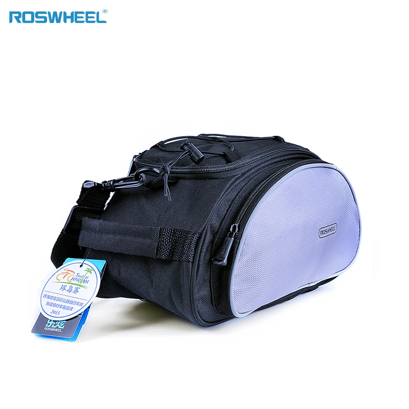 Flash Deal ROSWHEEL Bicycle Bag  Bike Trunk Bag Rear Seat Bag Pannier 13L Multifunctional Quick Release cargo bag 4