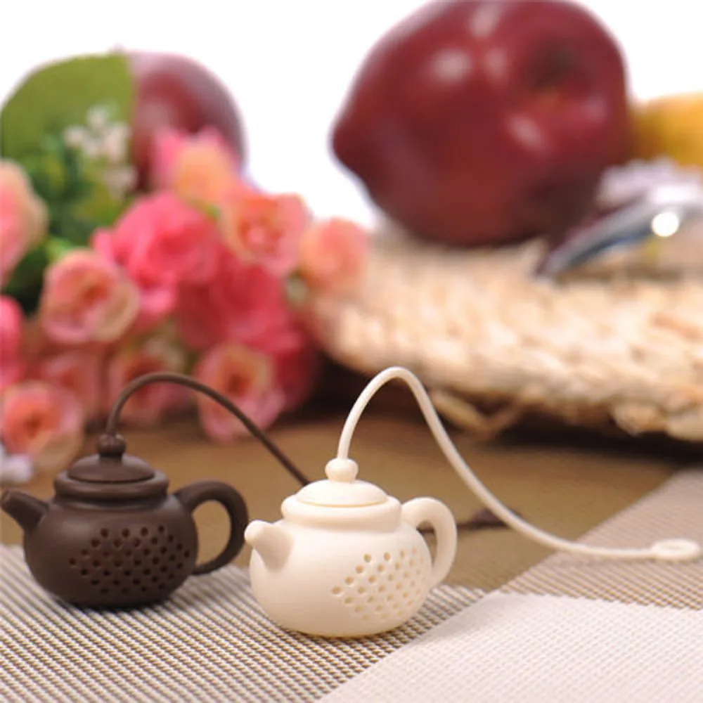 

ISHOWTIENDA Details About Teapot-Shape Tea Infuser Strainer Silicone Tea Bag Leaf Filter Diffuser