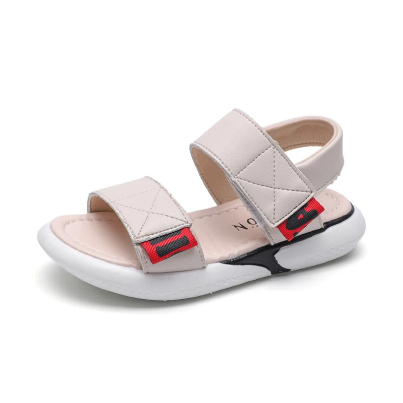 

COZULMA Boys Calssic Hook & Loop Beach Sandals Summer Style Kids Girls Non-slip Rubber Sole Shoes Size 26-36