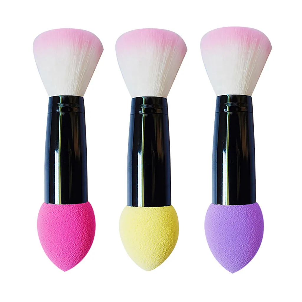 

1Pcs Brand New Fashion Professional Big Makeup Brushes Powder Blusher Nylon Make Up Brush Two Heads Cosmetic Beauty Tool L58